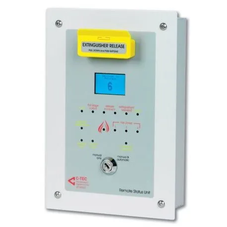 Unitate de stare tip remote C-TEC EP210F montare ingropata, cu LCD pentru afisarea starii