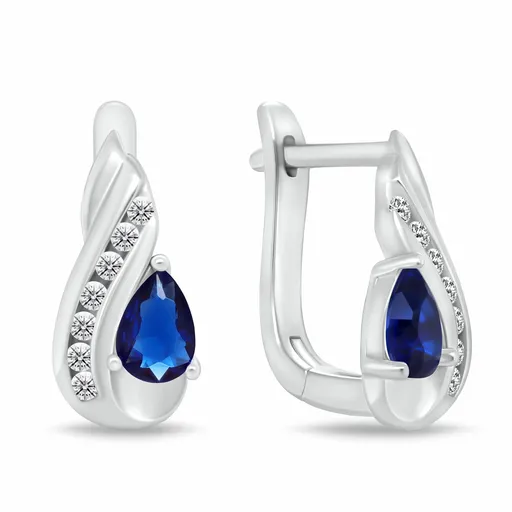 Brilio Silver Cercei din argint cu zirconii cubice EA1195WB