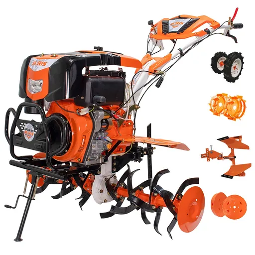 Motosapatoare RURIS 1001KSD,11 CP, roti cauciuc 5.00-12+plug reversibil rev2+roti metalice 500+set contragreutati 20kg