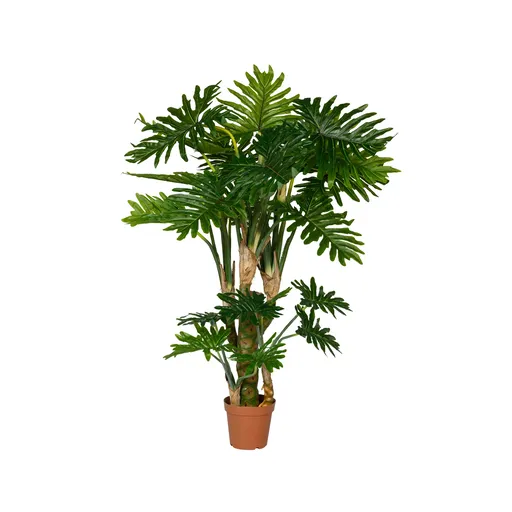 Pottery Pots Planta Philodendron artificială realistă - Ghivece de ceramică