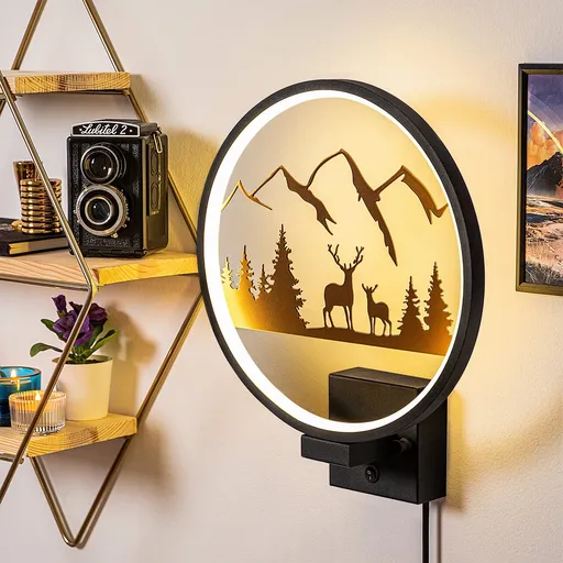 Aplica de perete, Opviq, 526SHD1147, Negru/Cupru