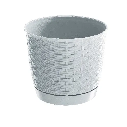Ghiveci plastic Ratolla Round, alb, alb, 22 cm