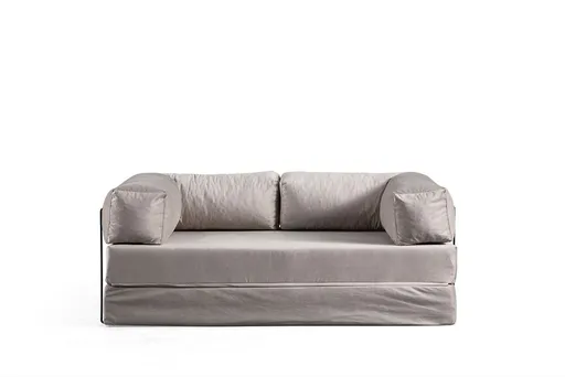Canapea extensibila 2 locuri, Atelier del Sofa, 560ARE4159, Gri deschis
