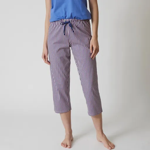 Pantaloni de pijama 3/4 cu imprimeu în dungi