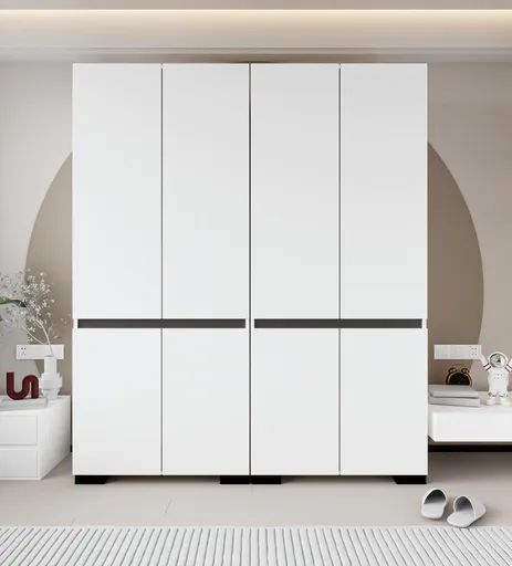 Dulap pentru haine, Hanah Home, Floransa 180, 180x210x52 cm, PAL, Alb / Antracit