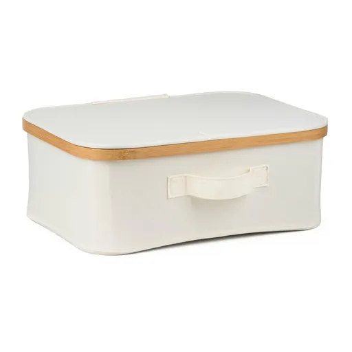 Cutie de depozitare G21 40 x 30 x 15 cm, dinbambus cu capac, bej, bej