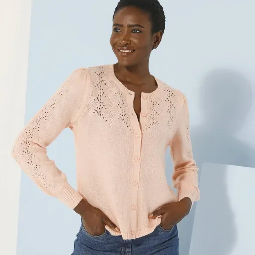 Pulover cu gât rotund și deschizătură