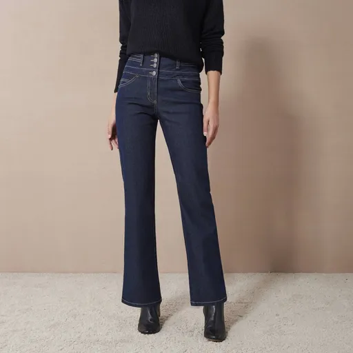 Blugi largi cu talie înaltă pentru siluete mai înalte