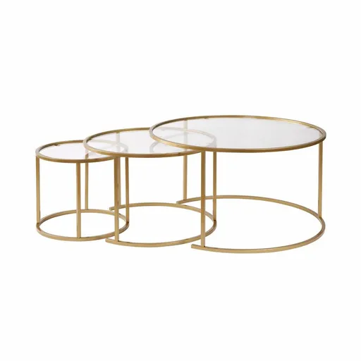 Set de măsuțe de cafea Aurum Gold 80 cm, 3buc., auriu