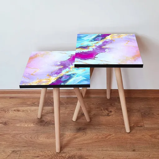 Set masute 2 piese, Hanah Home, 2Shp195, Multicolor