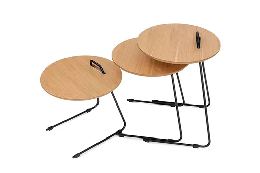 Set masute 3 piese, Hanah Home, Metis, Natural