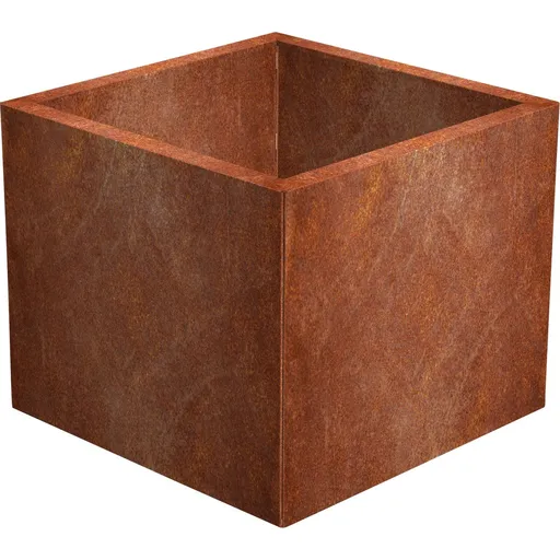Ghiveci de grădină Cube 60 x 60 x 50 cm, corten CORGARDEN 1001