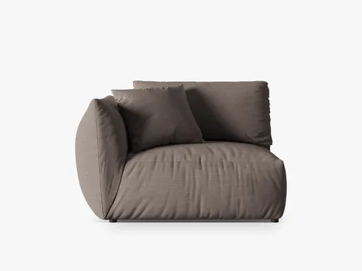 Modul stanga pentru canapea, 1 loc, Chris-259, Micadoni Home, 130x100x80 cm, tesatura structurata chenille, bej sand