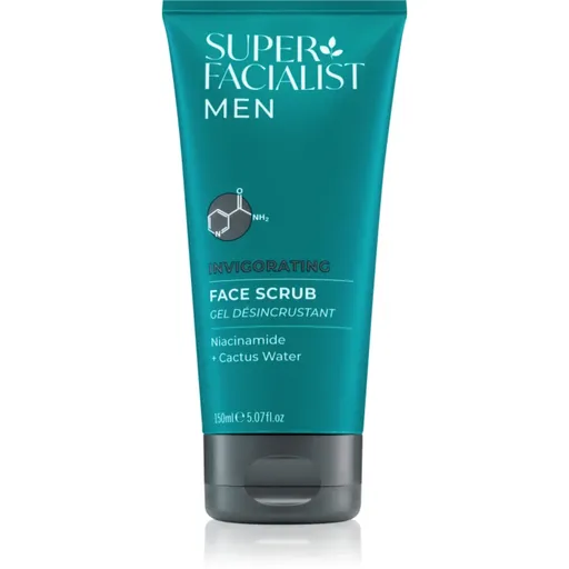 Super Facialist For Men Invigorating exfoliant facial pentru netezirea pielii pentru barbati 150 ml