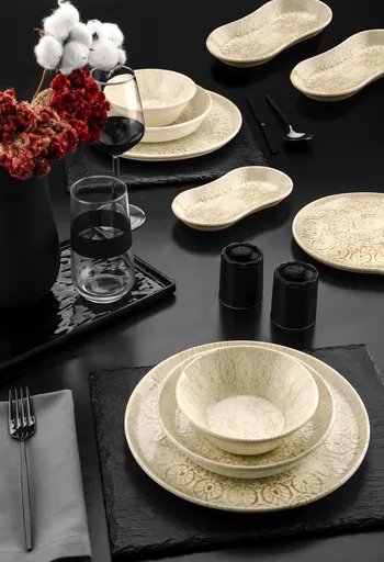 Serviciu de masa, Hermia, 721NBL3152, Farfurie: 18,5 cm (6 bucăți), Crem