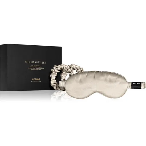 Notino Silk Collection Sleeping mask & Scrunchies Set set cadou culoare Cream