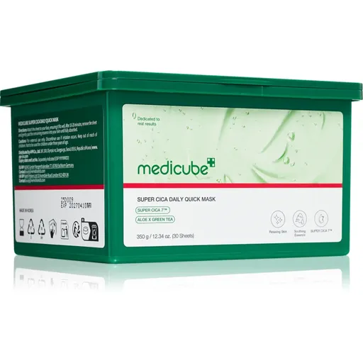 Medicube Super Cica Daily Quick Mask mască textilă calmantă cu efect de nutritiv 30 buc