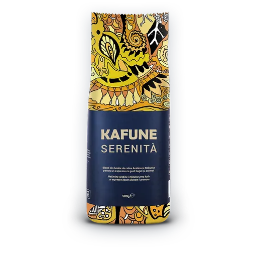 Kafune Cafea Boabe Serenit - Blend Superior De Cafea Boabe 500g, Un Espresso Delicat Pentru Zile Cu Liniște
