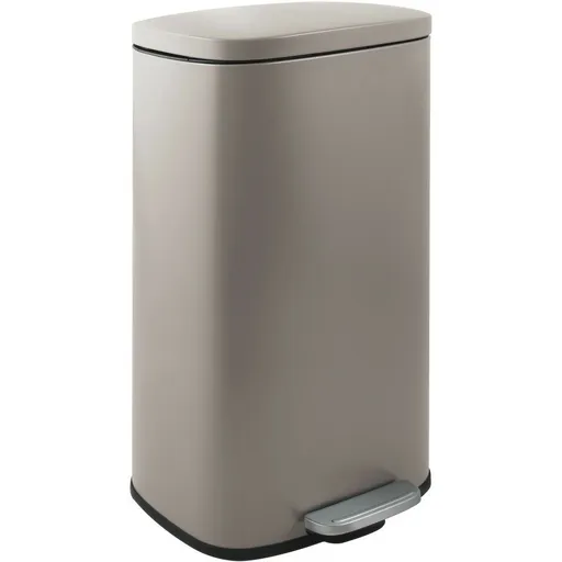 Coș de gunoi cu pedală soft-close Spirella Akira 50 l, gri-maro mat, maro taupe, 50 l