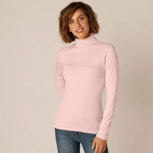 Tricou cu guler înalt, bumbac organic