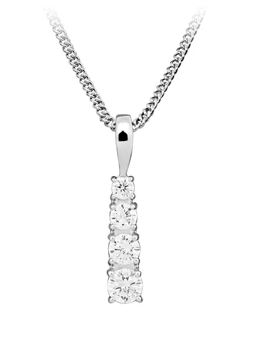 Silver Cat Colier frumos din argint cu zirconi SC576 (lănțișor, pandantiv)