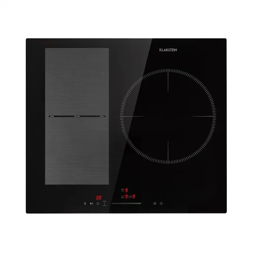 Klarstein Delicatessa 3 Flex, plită cu inducție, 3 zone, 6600W, ceramică de sticlă, negru