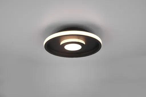 Plafoniera Ascari, TRIO, 30x6.8 cm, 28W, 1x SMD, metal, negru mat