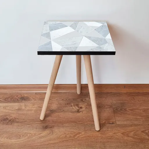 Masuta, Hanah Home, Shp175, 35x42x35 cm, Alb/Gri