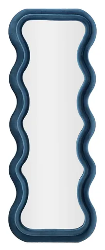 Oglinda decorativa Emily, Mauro Ferretti, 60x160 cm, MDF/rama acoperita cu catifea, albastru