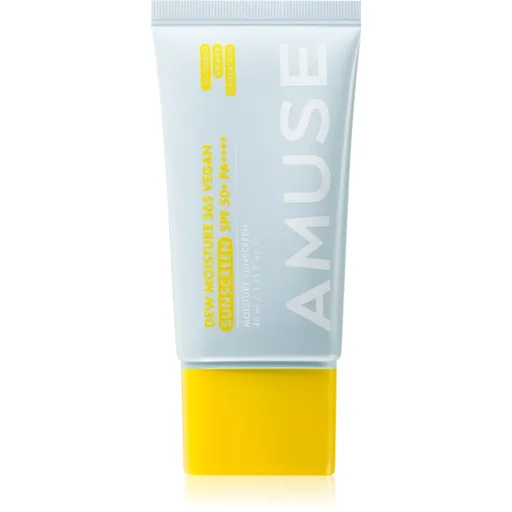 AMUSE Dew Moisture 365 Vegan Sunscreen fluid pentru fata cu protectie solara cu efect de hidratare 40 ml
