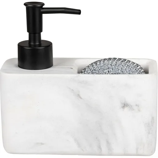 Dozator săpun Wenko Resa cu spațiu pentru burete , , alb