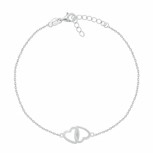 Brilio Silver Brățară de picior rafinată din argint, decorată cu inimioare ANK116W