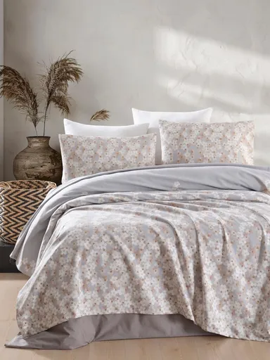 Cuvertura pique Single, L'essentiel Maison, Piti Yaprak, Bumbac, Roz prafuit