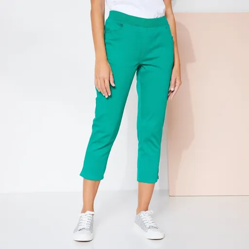Pantaloni confortabili 3/4 cu talie elastică