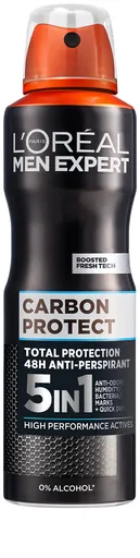 L'Oréal Paris Antiperspirant spray Men Expert Carbon Protect (48h Anti-perspirant) 250 ml
