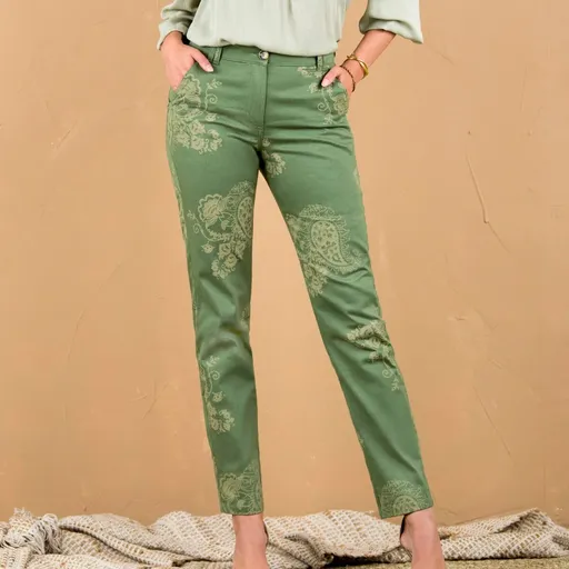 Pantaloni Chino cu imprimeu paisley