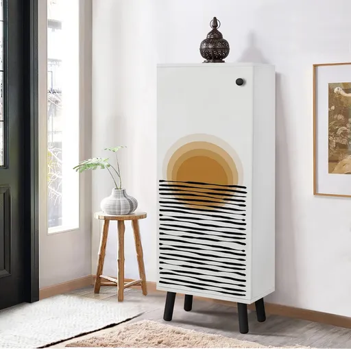 Pantofar, Hanah Home, Vegas, 50x135x38 cm, Alb/Negru