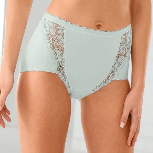 Set de 3 chiloți super maxi din bumbac elastic cu dantelă