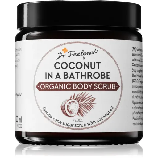 Dr. Feelgood Organic Coconut in a Bathrobe exfoliant din zahar cu ulei de cocos 120 ml