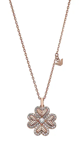 Emporio Armani Colier frumos placat cu aur Trifoi cu zircon EG3609221