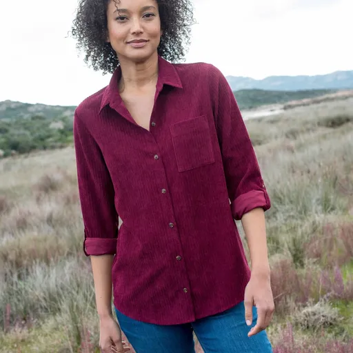 Cămașă din catifea reiată