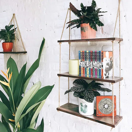 Raft de perete, Hanah Home, Raf236, 60x120x14 cm, Maro