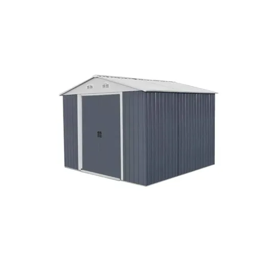 Magazie de gradina pentru depozitare HECHT 12x10 PLUS, cadru si baza metalica, dimensiuni 355 x 291 x 214 cm