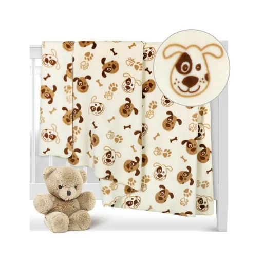 Bellatex Pătură pentru copii Ella Câine maro, 100x 150 cm