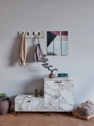 Cuier de perete, Hanah Home, Evva, Marmura Ephesus