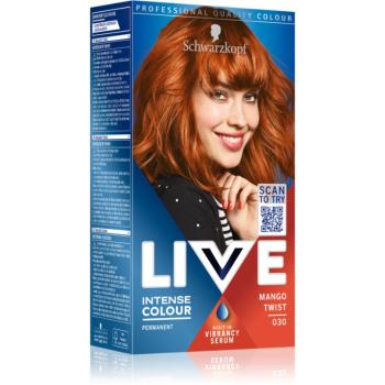 Schwarzkopf LIVE Intense Colour Culoare permanenta pentru par culoare 030 Mango Twist 2x60 ml