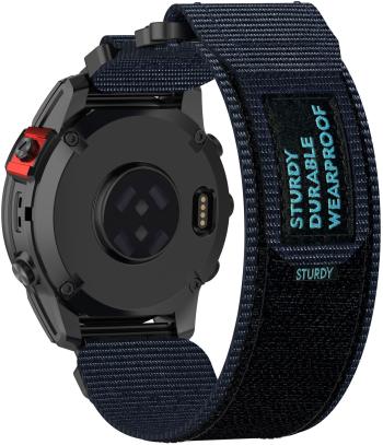 4wrist Curea Velcro pentru Garmin 26 mm - Blue