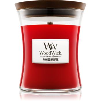 Woodwick Pomegranate lumânare parfumată cu fitil din lemn 275 g