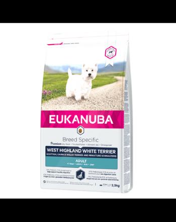 EUKANUBA Adult Breed Specific West Highland Terrier Chicken hrana uscata caini adulti 2.5 kg