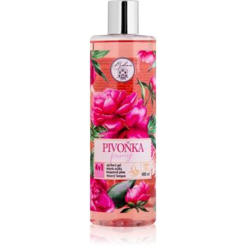 Bohemia Gifts & Cosmetics Flower Line Peony gel de duș pentru corp și păr 400 ml